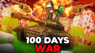 Mikey & JJ Surviving 100 Days in WAR in Minecraft - Maizen