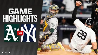 A's vs. Yankees Game Highlights (4/24/24) | MLB Highlights