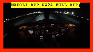 FROM the FLIGHT DECK¡¡ B737 - NAPOLI RW24 - COCKPIT Views