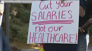 SDSU workers protest losing health benefits
