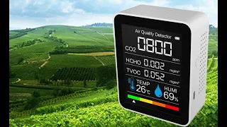Монитор качества воздуха 5-в-1 Bluetooth, датчик CO2 TVOC HCOH Air Detector