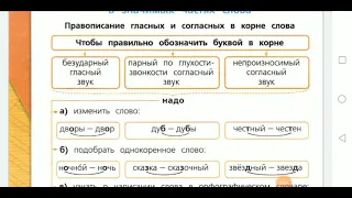 Русский язык, 4 класс. Правописание гласных и согласных в корне слова