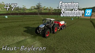 Making silage bales/Sawing trees!l Timelapse l FS22 Haut Beyleron #47