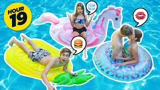 LAST TO LEAVE THE SWIMMING POOL WINS **FUNNY CHALLENGE**😂🌊 | Sawyer Sharbino