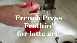 Coffeefusion - Texture milk for latte art with a French Press