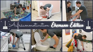 XXL Aufräummotivation /Ehemann macht den Haushalt / Putzroutine /Clean with me husband edition