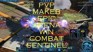 SWTOR - PVP Makeb Arena Epic Win Combat Sentinel