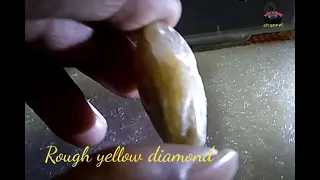 rough yellow diamond