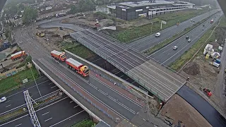 Sloop viaduct en bouw tijdelijk viaduct Amsterdamseweg