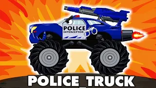 POLICE MONSTER TRUCK Specializing in Cruelly Punishing Evil People! | Cartoons About Tanks