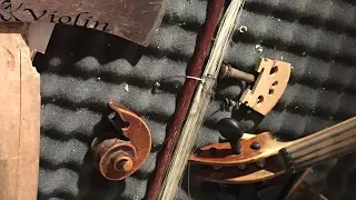 Broken Violin Neck Scroll Clamping Operation