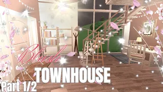 Roblox | Bloxburg: Blush Townhouse | Part 1/2 (House build) New Intro