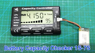 Battery Capacity Checker 1S-7S LiPo LiFe Li-ion Nicd NiMH Battery Voltage Tester