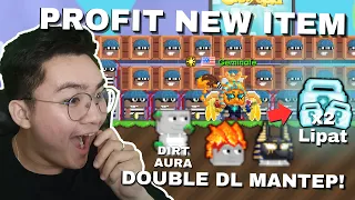 PROFIT CRIME + DIRT AURA (ITEM BARU) | CUAN 2X LIPAT DL!! | Growtopia Profit Gacha 2024