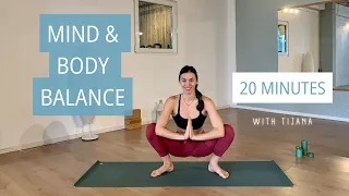 20 MIN ENERGIZING MORNING YOGA | Balance | Hip Flexor | All levels