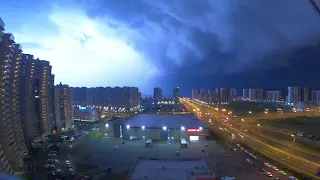 Ночная гроза над Петербургом 26 июня 2021