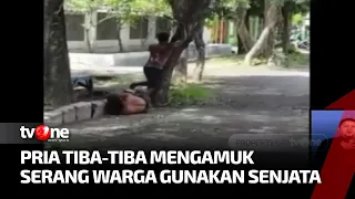 Ngeri! Pria di Probolinggo Ngamuk Bacok 2 Warga Pakai Parang | Kabar Pagi tvOne