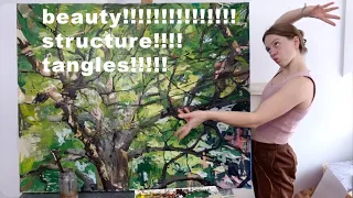 in which I paint a big tree (oils)