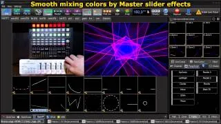 Pangolin Beyond multizone effects and cue time shift, live laser show control with midi controllers