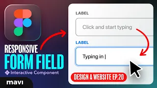 WEB DESIGN IN FIGMA ep.20: FORM FIELD Component (Simple and Interactive) – Free UX / UI Course