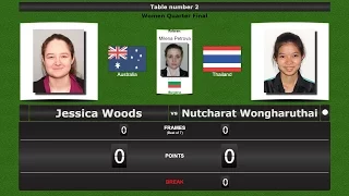 Snooker Women 1/4 Final : Jessica Woods vs Nutcharat Wongharuthai