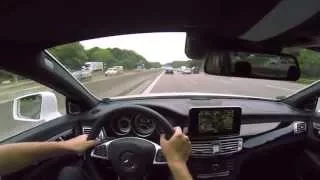 Mercedes-Benz CLS 500 V8 Drive on Country Roads, Autobahn and Traffic Jam