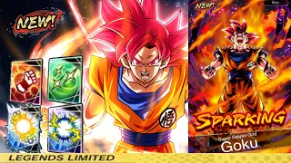 LF Super Saiyan God Goku moveset (Dragon ball Legends)