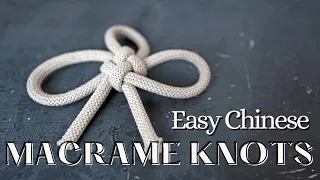 3 Lucky Macramé Knots | Cloverleaf (3 pedals), Good Luck & Simple Butterfly Knot (2 variations)