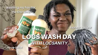 LOCS WASH DAY | with Locsanity | First Time User Honest Review | 4 Step Wash Day Routine