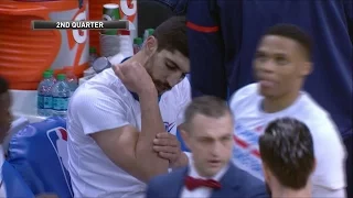 Enes Kanter Gets BEAT UP by Chair, BREAKS ARM, Could Miss up to 2 Months