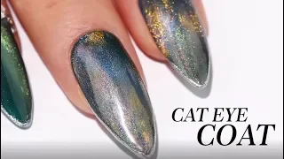 Bluesky Cat Eye Coat | Nail Art Tutorial