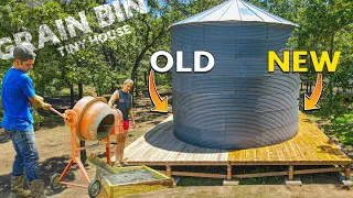 TINY HOUSE Gets A FRESH START! Day 1 Of Building The GRAIN BIN