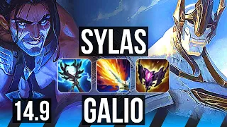 SYLAS vs GALIO (MID) | 71% winrate, 6 solo kills | EUW Diamond | 14.9