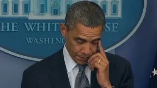 President Obama weeps over Connecticut school massacre