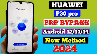 Huawei P30 pro android 12/13 Frp Bypass with pc/ Huawei google account remove new method