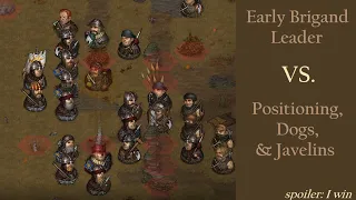 Attacking an Early Brigand Leader Camp - Battle Brothers Live Strategy
