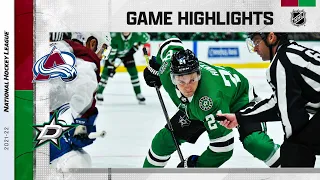 Avalanche @ Stars 11/26/21 | NHL Highlights