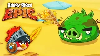 ЭПИЧНАЯ БИТВА ЗЛЫХ ПТИЦ и ЗЕЛЁНЫХ СВИНТУСОВ Мульт игра для детей Летсплей Angry Birds Epic