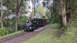 Puffing Billy at Menzies Creek on Monday 8 April 2024