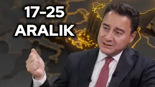 17-25 Aralık operasyonları hakkında Ali Babacan diyor ki