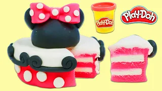 How to Make a Cute Play Doh Minnie Mouse Cake | Fun & Easy DIY Play Dough Arts and Crafts!