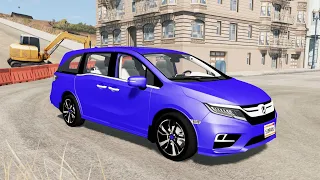 BeamNG.drive - Honda Odyssey 2018 - Car Show Test Drive Crash . 4K 60fps.