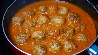 ¿Ya No Sabes Cómo Cocinar la Carne Molida? Aqui una Receta de Albondigas en Salsa Riquisíma y Fácil