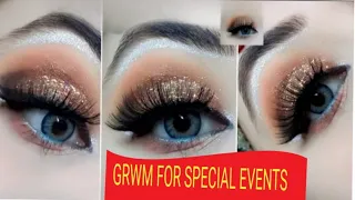 Soft Glam Bridal Eye Makeup Tutorial||Easy eyes look