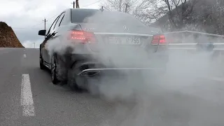 BURNOUT - Mercedes-Benz W212 & Lexus IS250 F SPORT