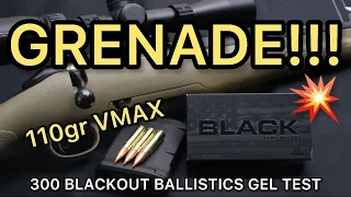 EXPLOSIVE!! 300 Blackout Hornady Black 110gr VMAX Ammo Test