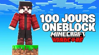 J'ai Survécu 100 JOURS sur Un Seul Cube en Hardcore sur Minecraft !