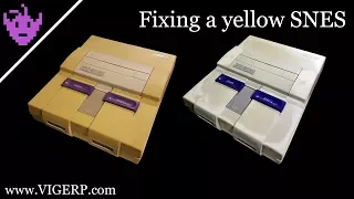 Fixing a yellowing SNES console.