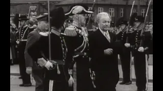 The president of Iceland on State visit to Norway 1955