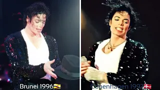 Michael Jackson | Billie Jean Comparison Brunei 1996 VS Copenhagen 1997